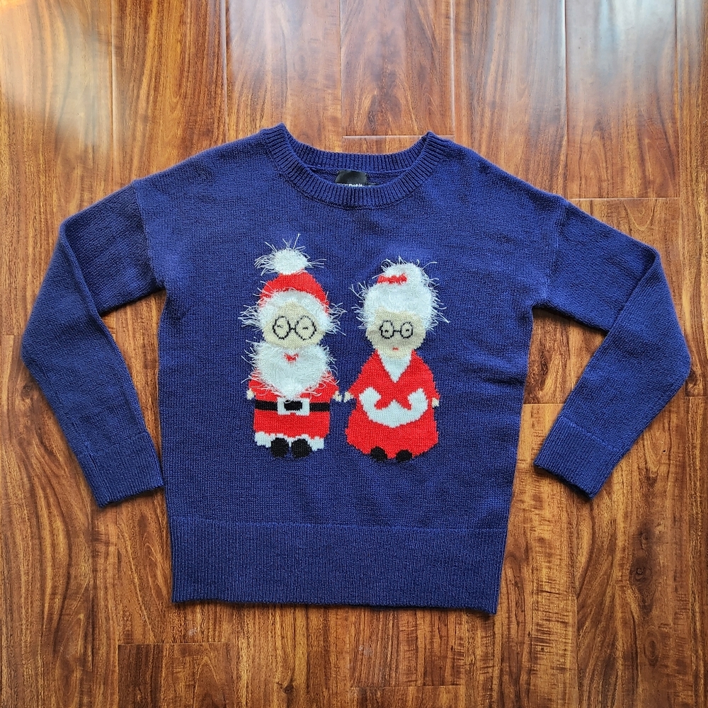 ASOS Blue Sweater with Santa Design